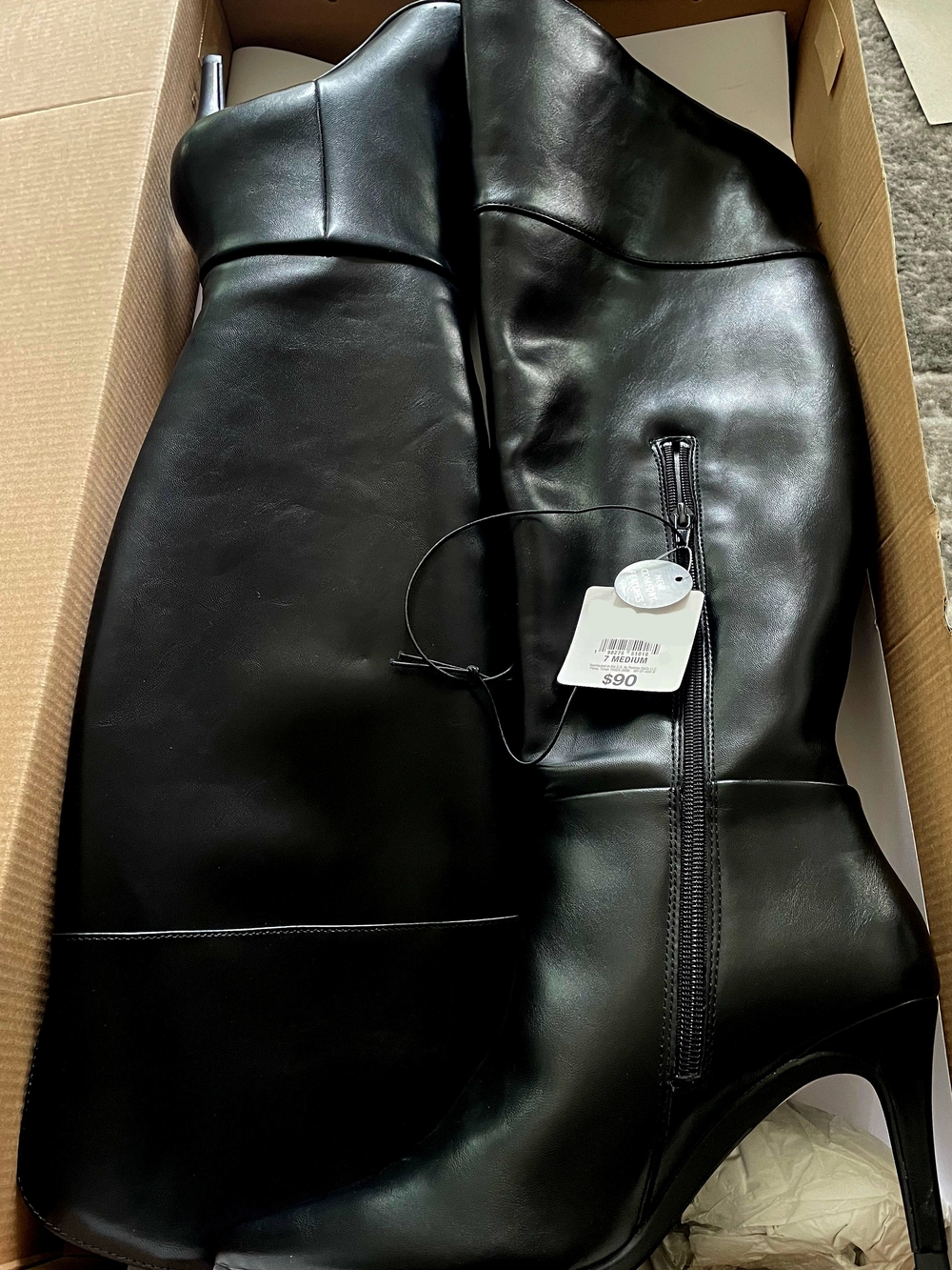 NwT Black Over-the-Knee Stiletto Boots